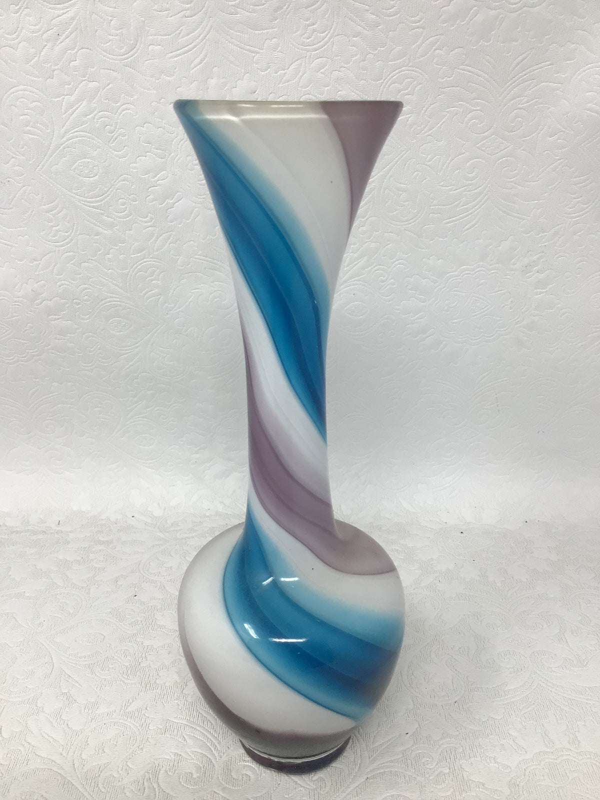 Vintage Swirled Art Glass Vase
