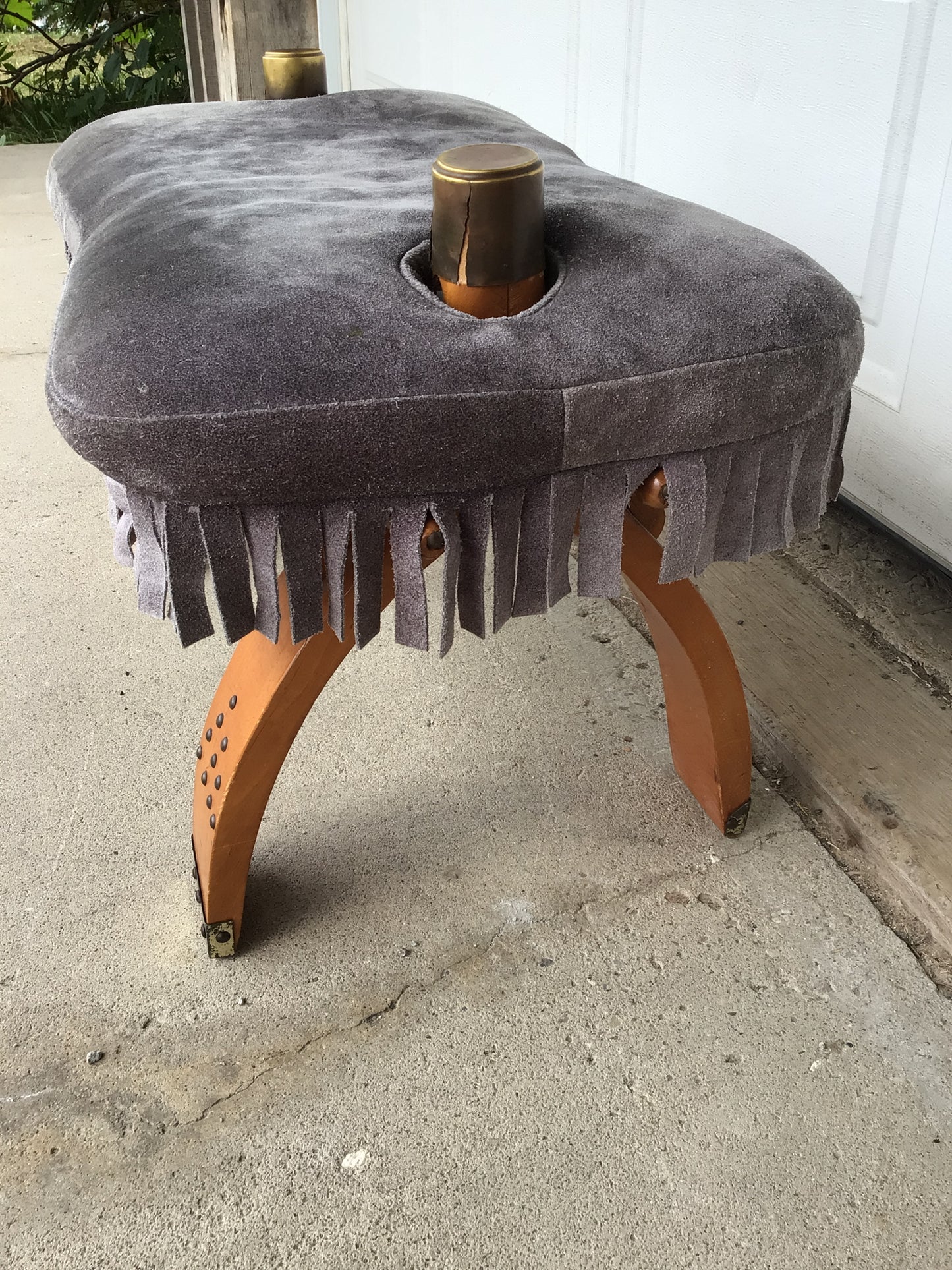 Vintage Egyptian Camel Saddle Footstool