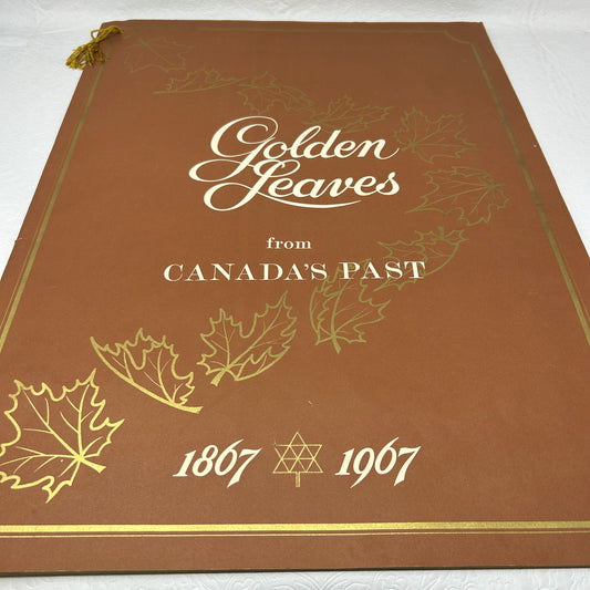 Vintage Canadian Centennial Anniversary Oversized “Golden Leaves” Book