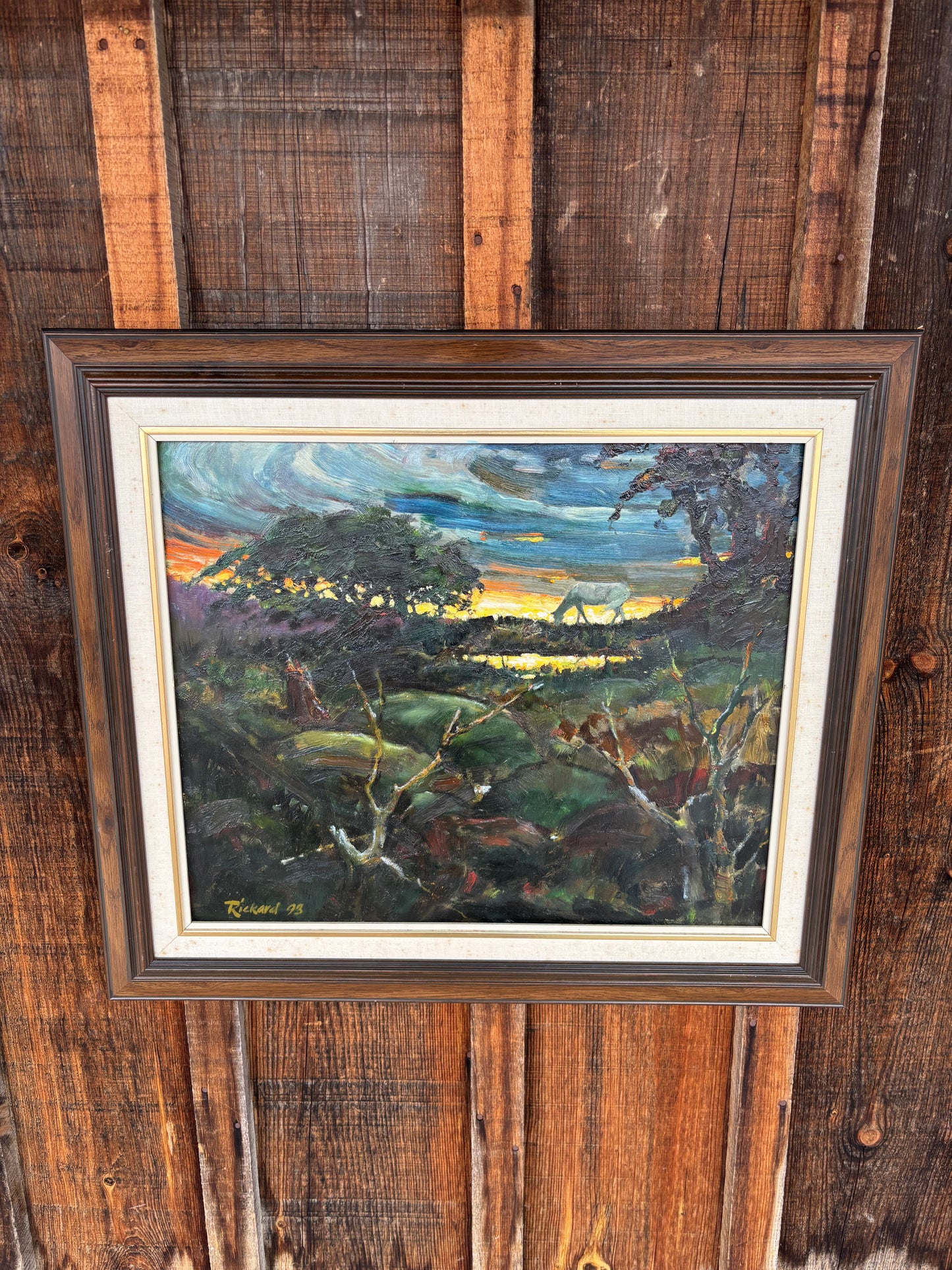 “White Horse at Sunset” by Douglas Rickard