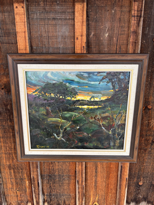 “White Horse at Sunset” by Douglas Rickard