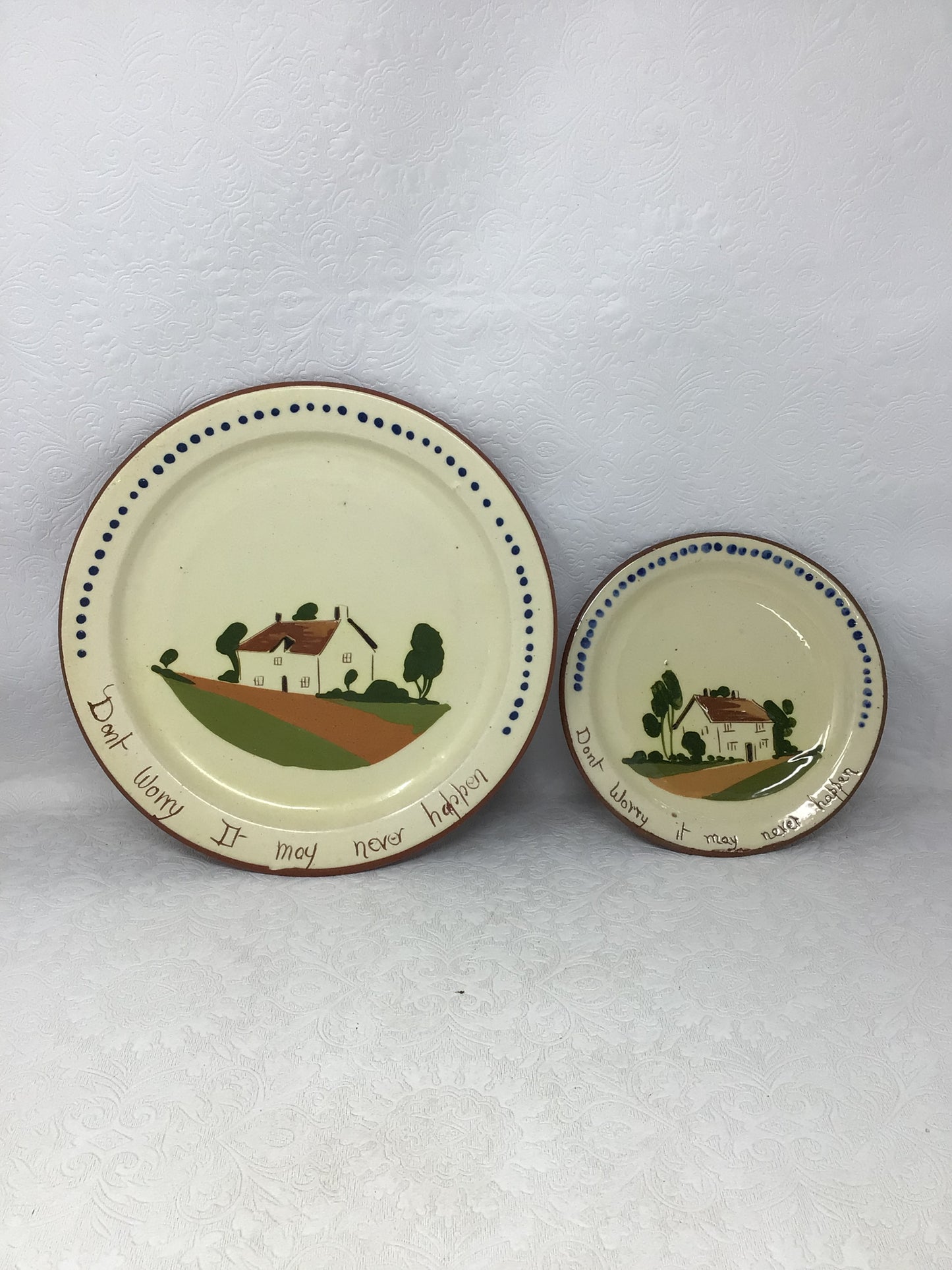 Torquay Motto Ware Set of 2 Plates