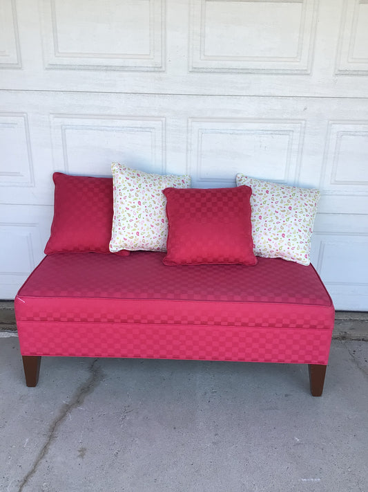 Pink Checkered Bench