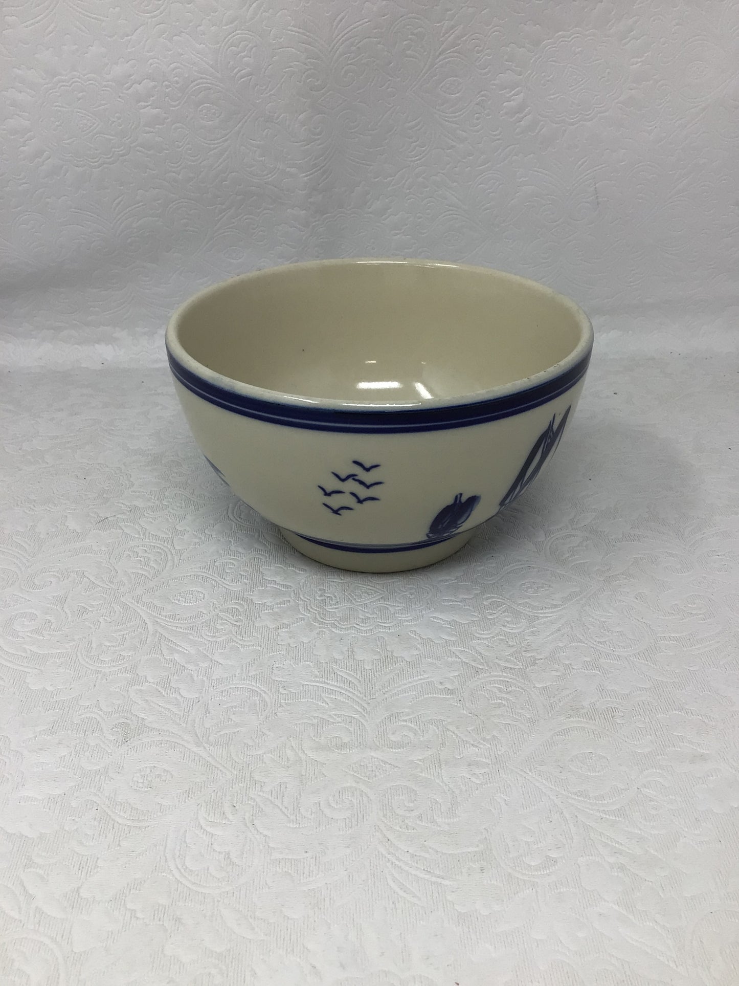 Vintage Delft Style Hand Painted Bowl