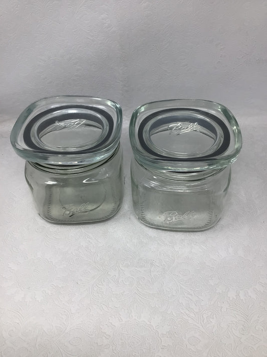 Vintage Square Air Tight Ball Jars