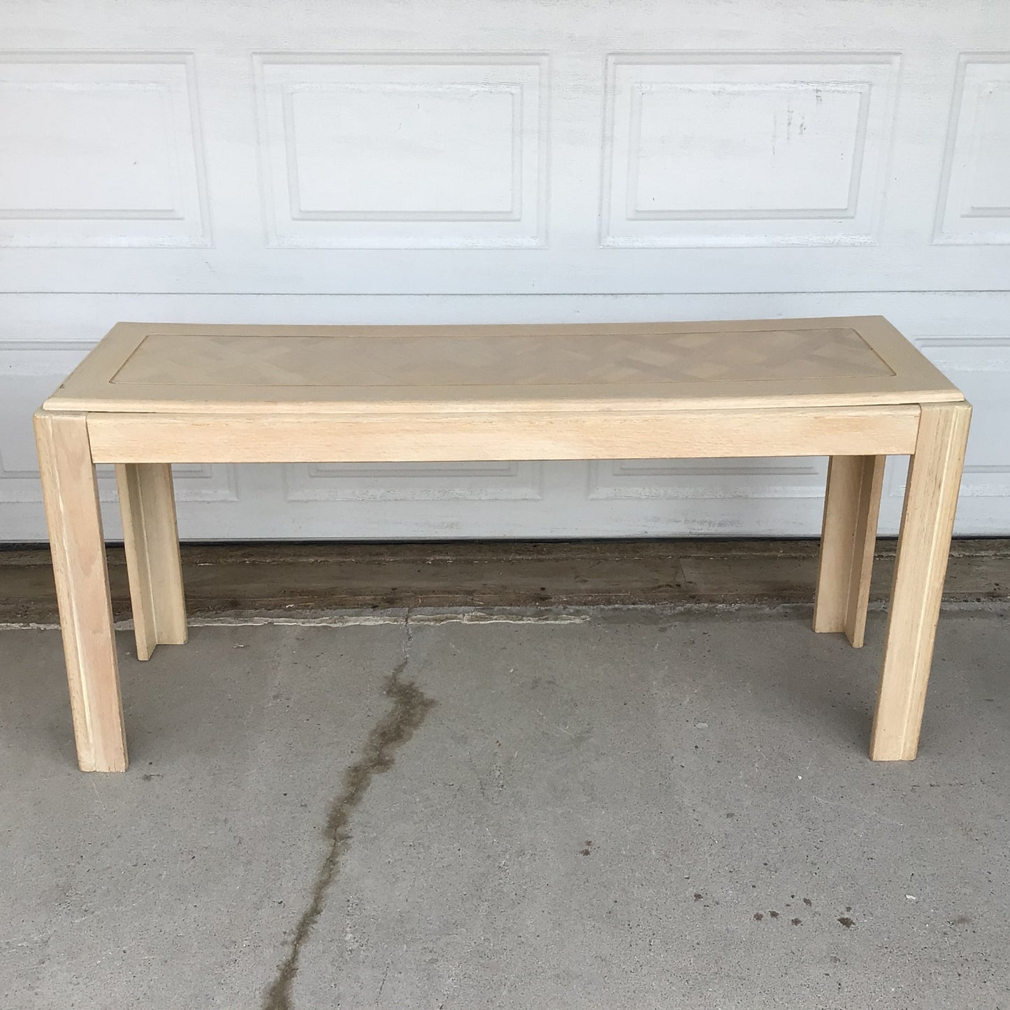 Vintage Light Wood Console Table