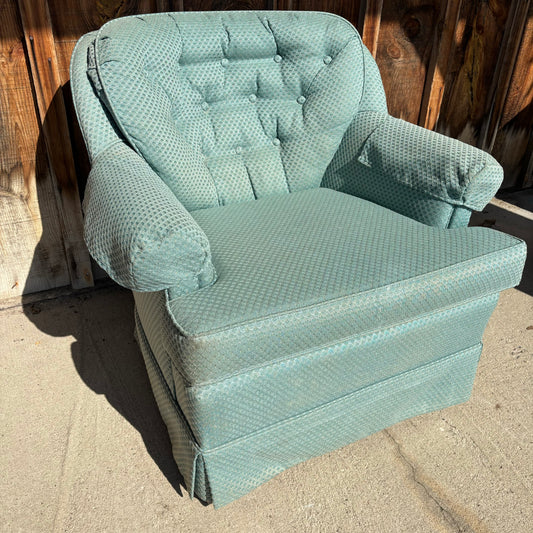 Fish Scale Pattern Seafoam Green Armchair