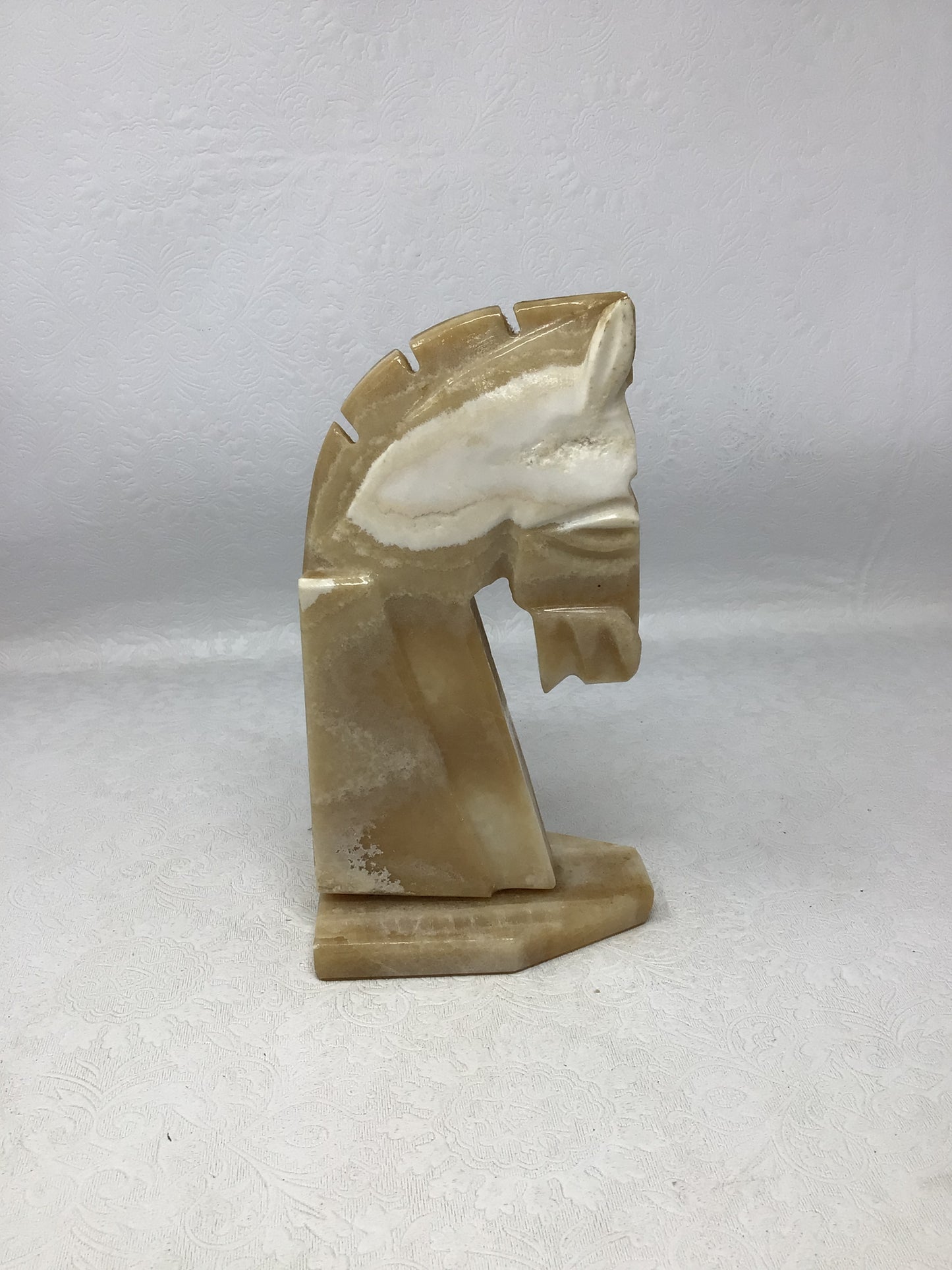 Vintage Onyx Horse Head Bookend