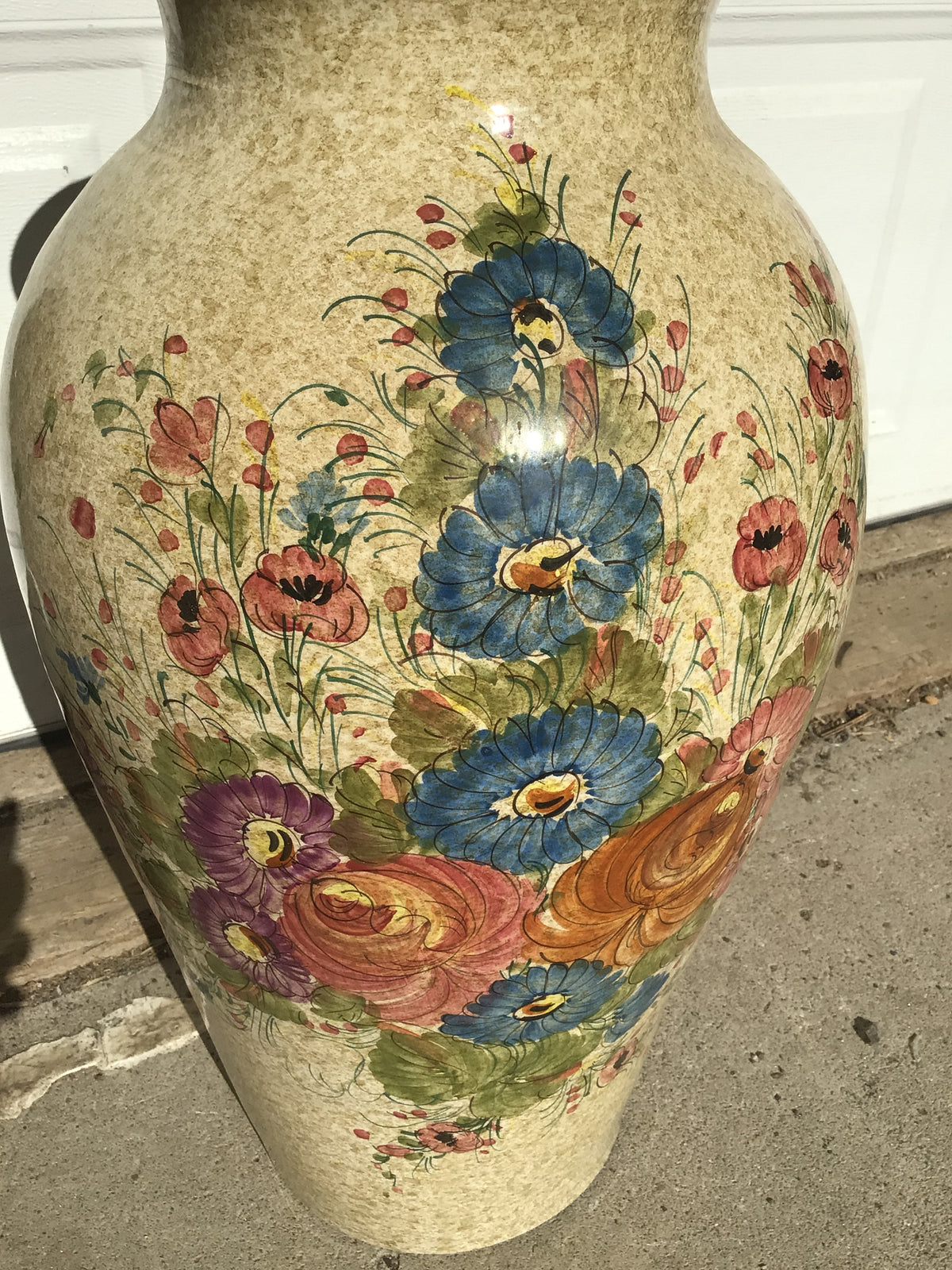 Vintage Hand Painted Ceramic Vase