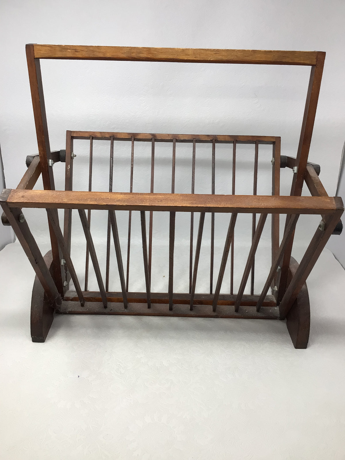 Wooden Folding Magazine Holder