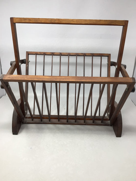 Wooden Folding Magazine Holder