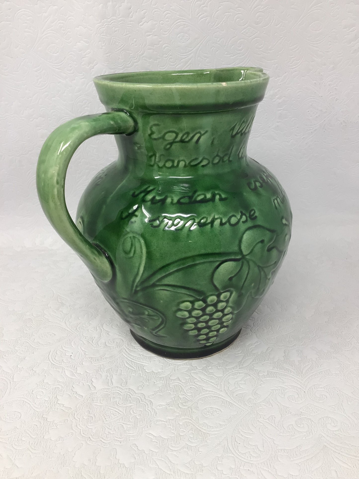 2005 Austrotherm Green Glazed Pottery Jug