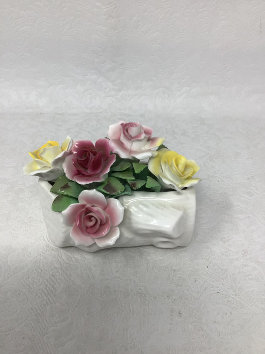 Royal Stratford Flowers on a Log