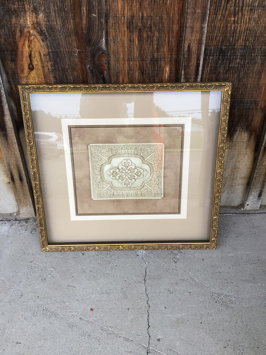 Vintage Imperial Motif 2 Shadowbox Blooming Floral Decor Art Piece