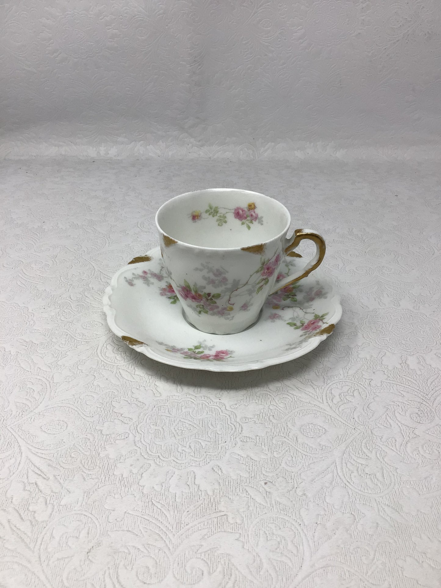Antique Limoges Demitasse Cup and Saucer Set