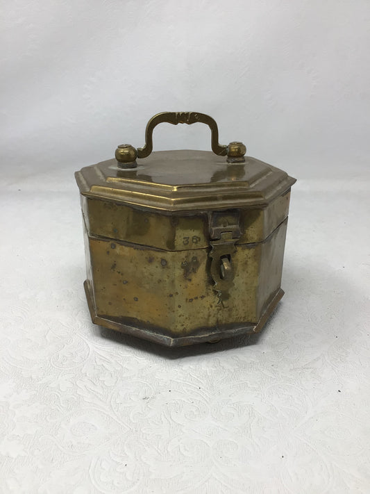 Antique Octagonal Brass Box