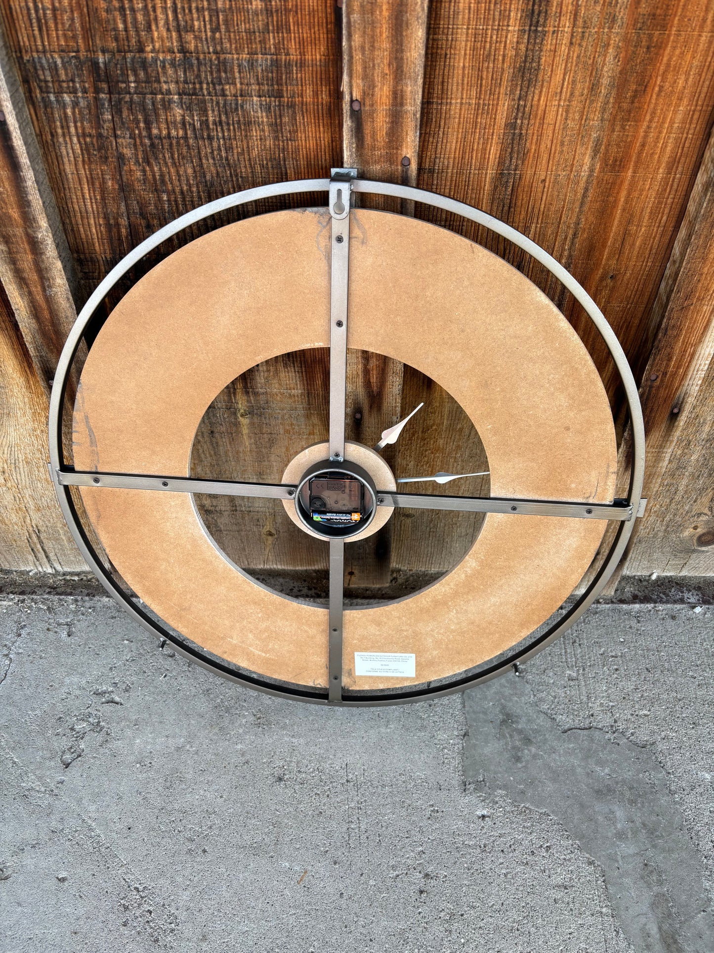 Large Rustic Wall Clock