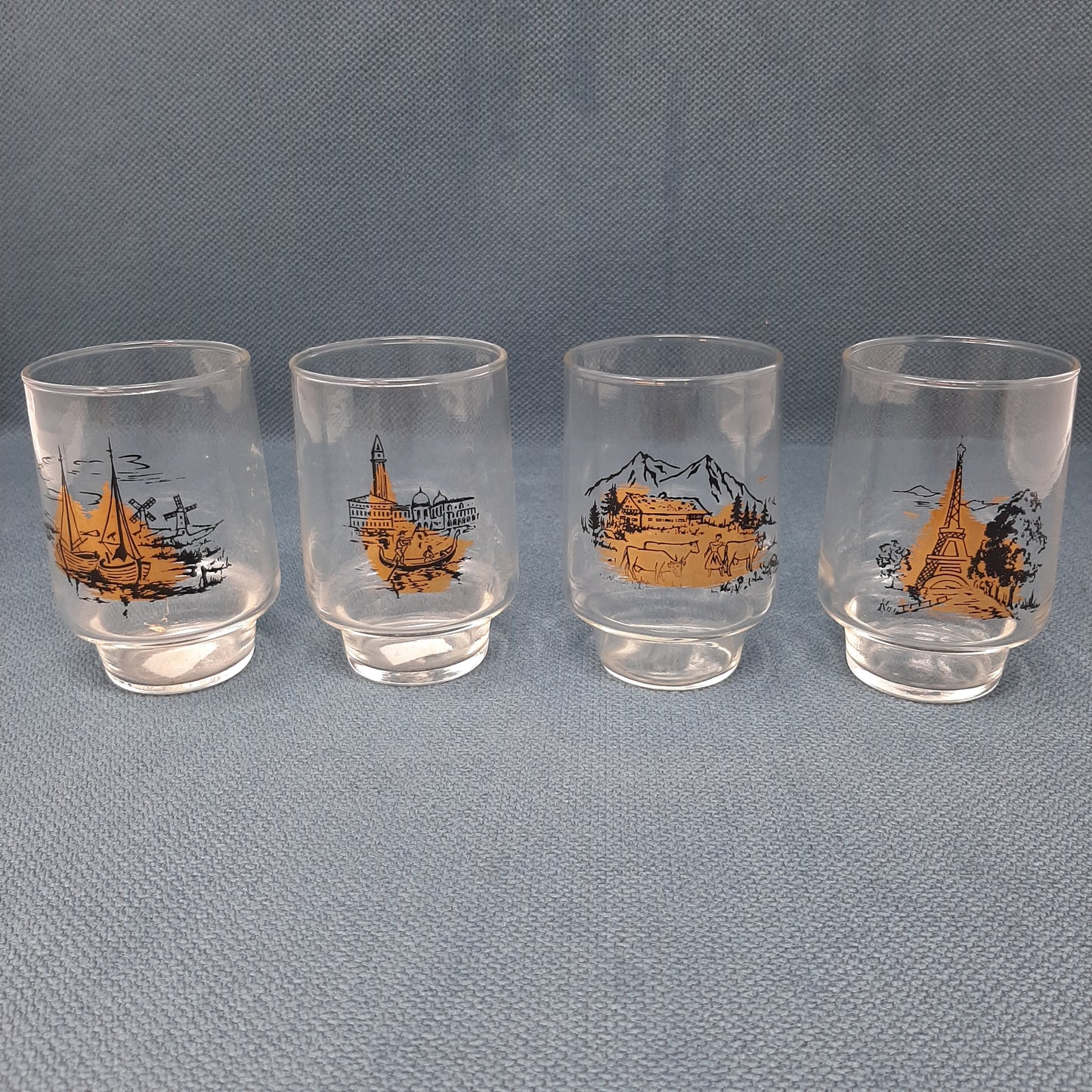 European Scenery Juice Glasses