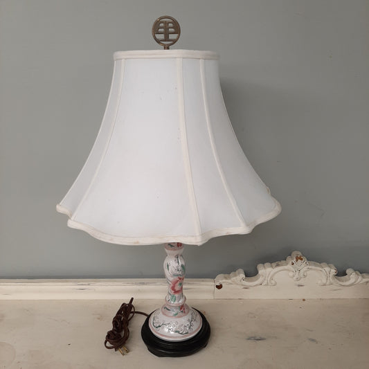 Vintage Ceramic Floral Base Lamp