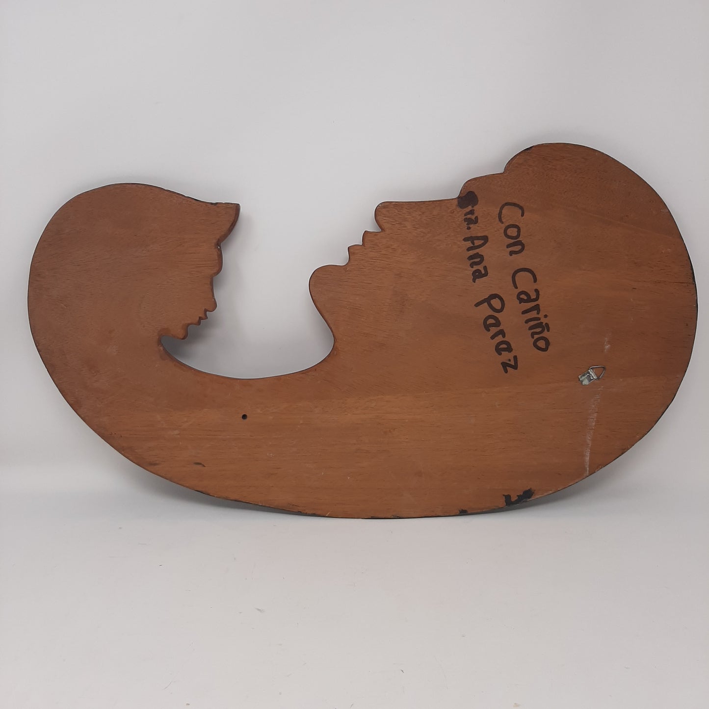 Hand Carved Mother and Baby Plaque