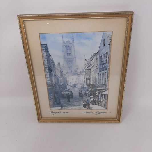 "A View of Irongate, Derby" print by Louise Rayner