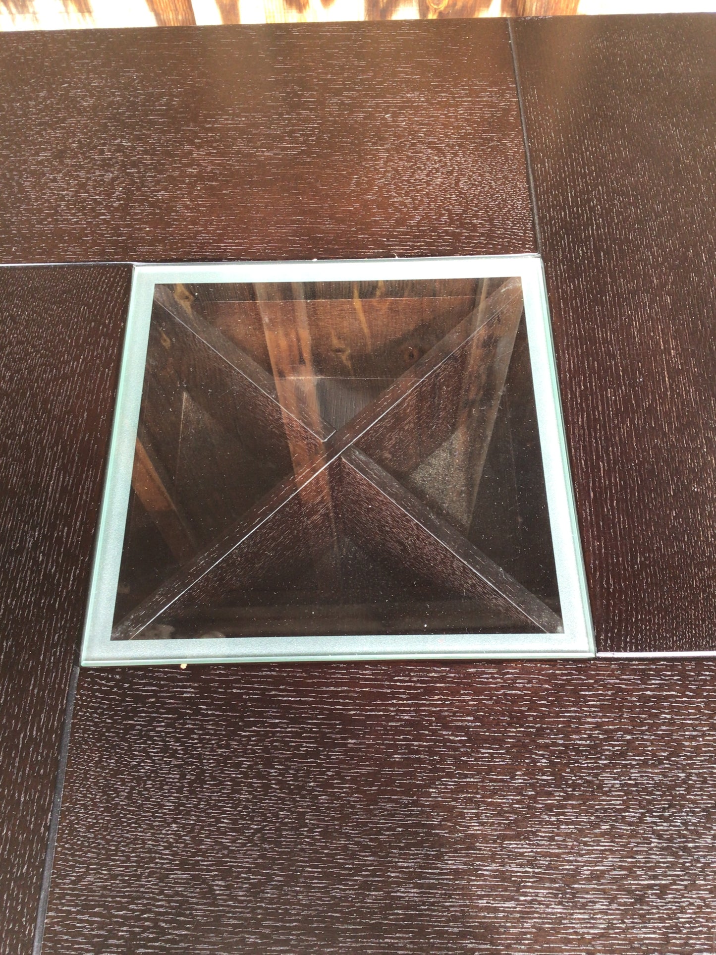 End Table with Glass Insert