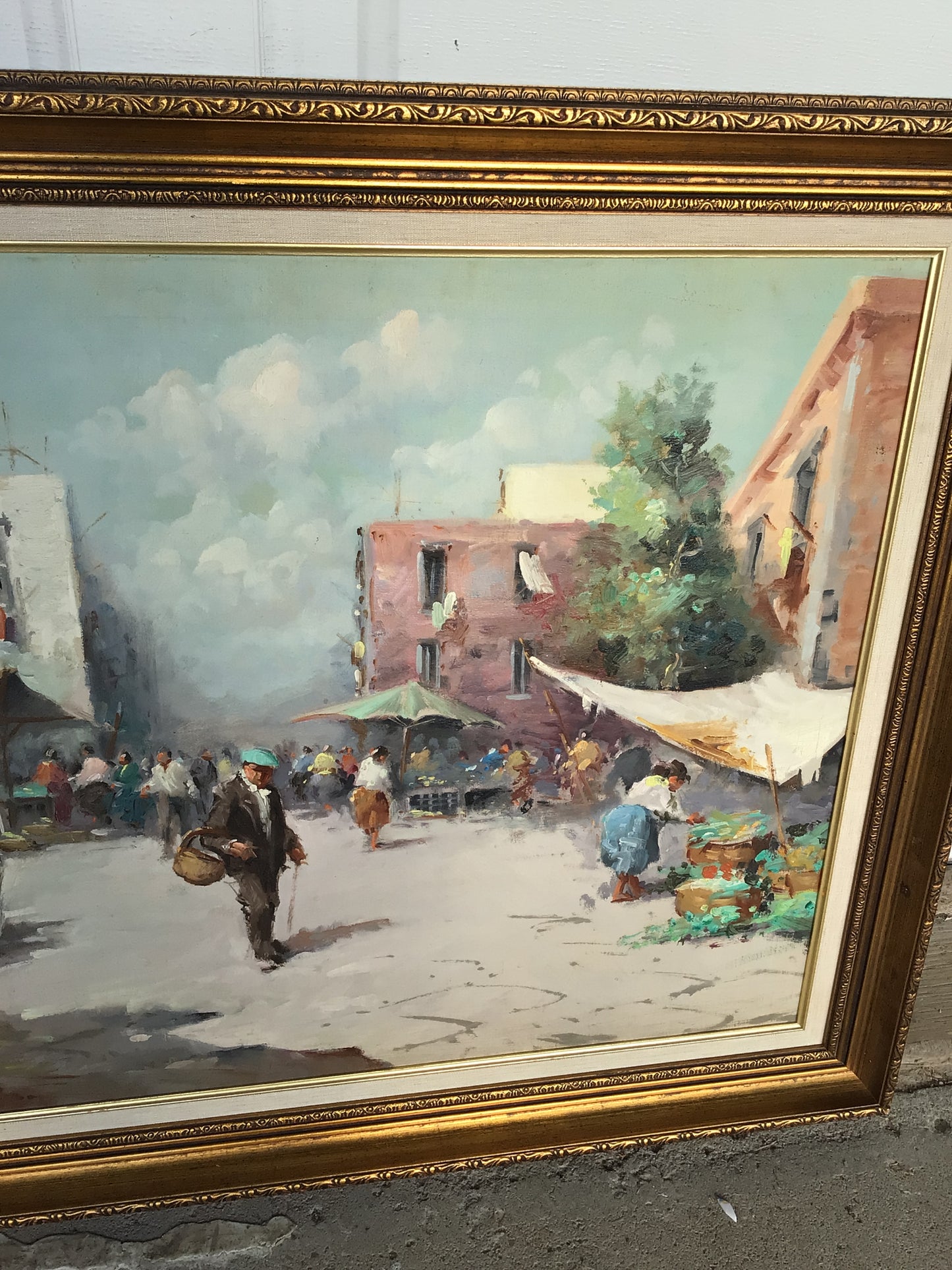 Italian Market Painting by “Seionellis”
