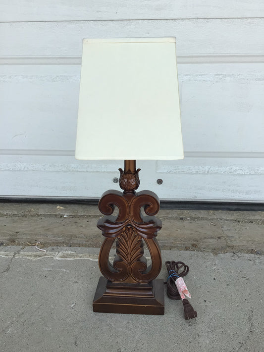 Carved Base Lamp