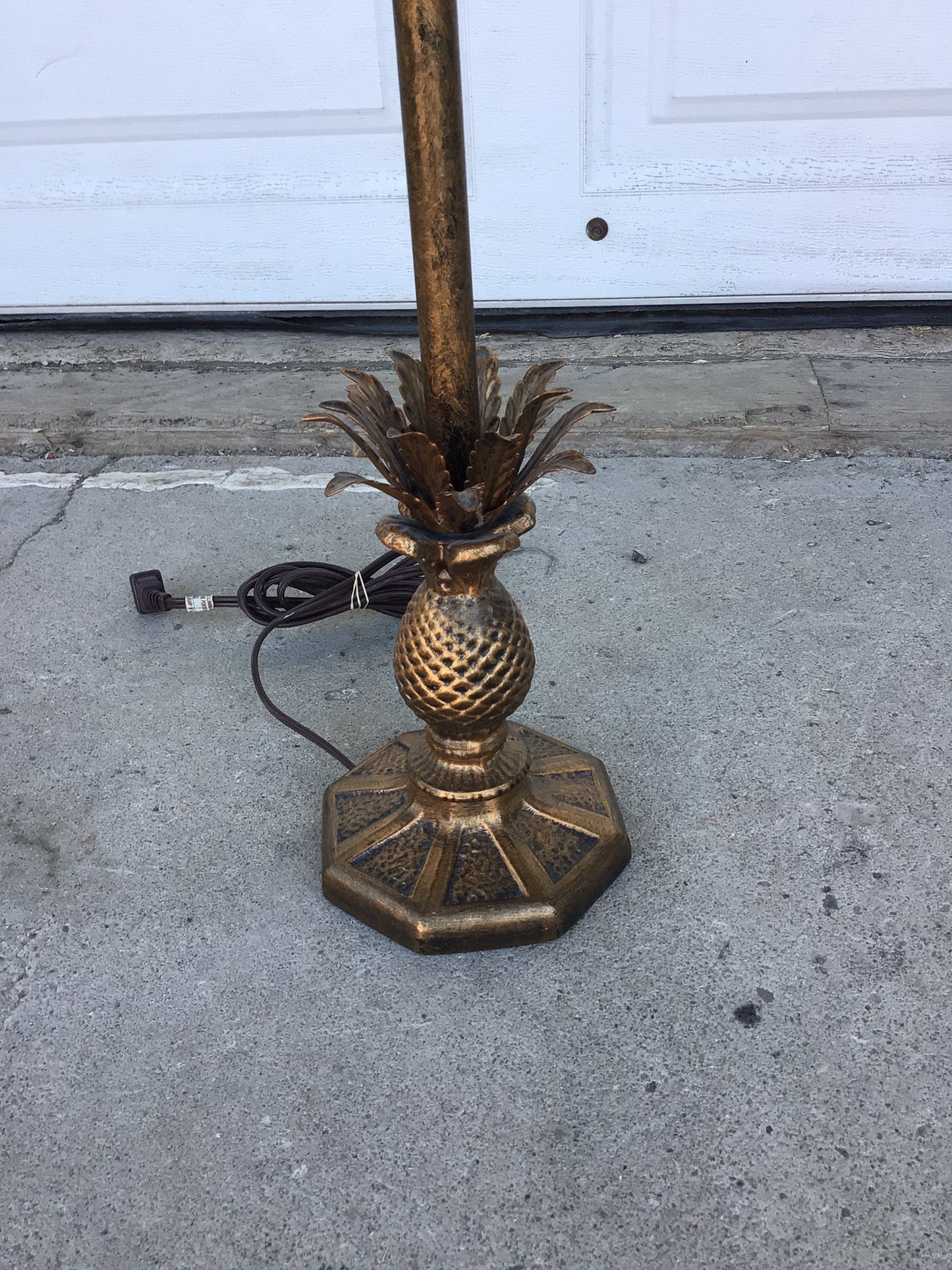 Pineapple Brass Lamp with Beaded Shade