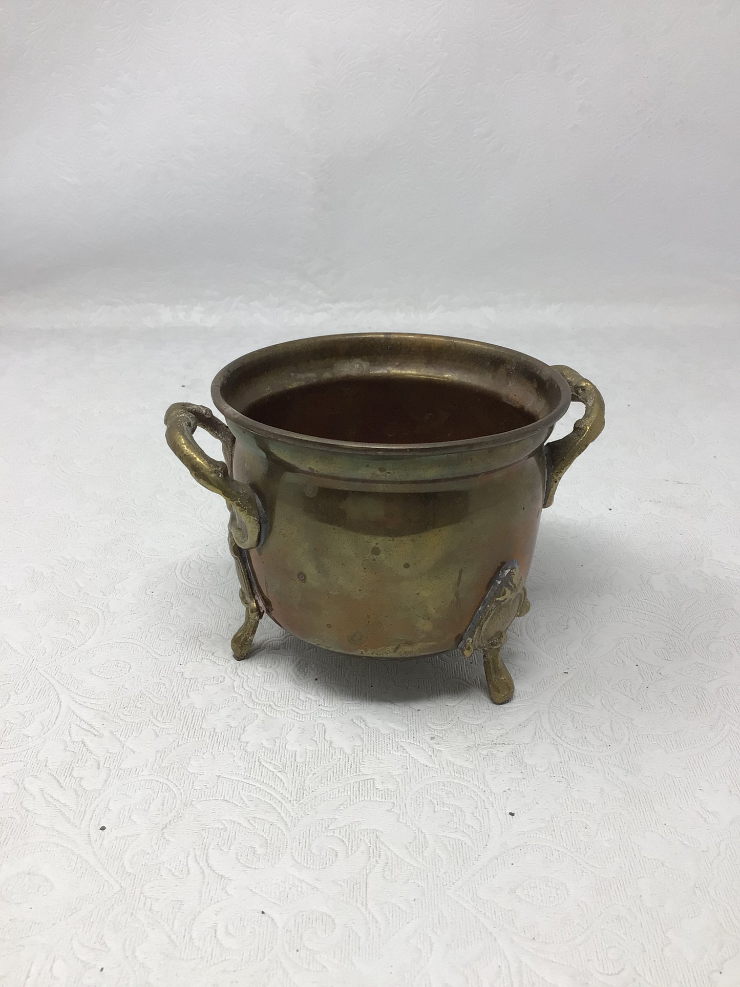 Vintage Brass Planter Pot
