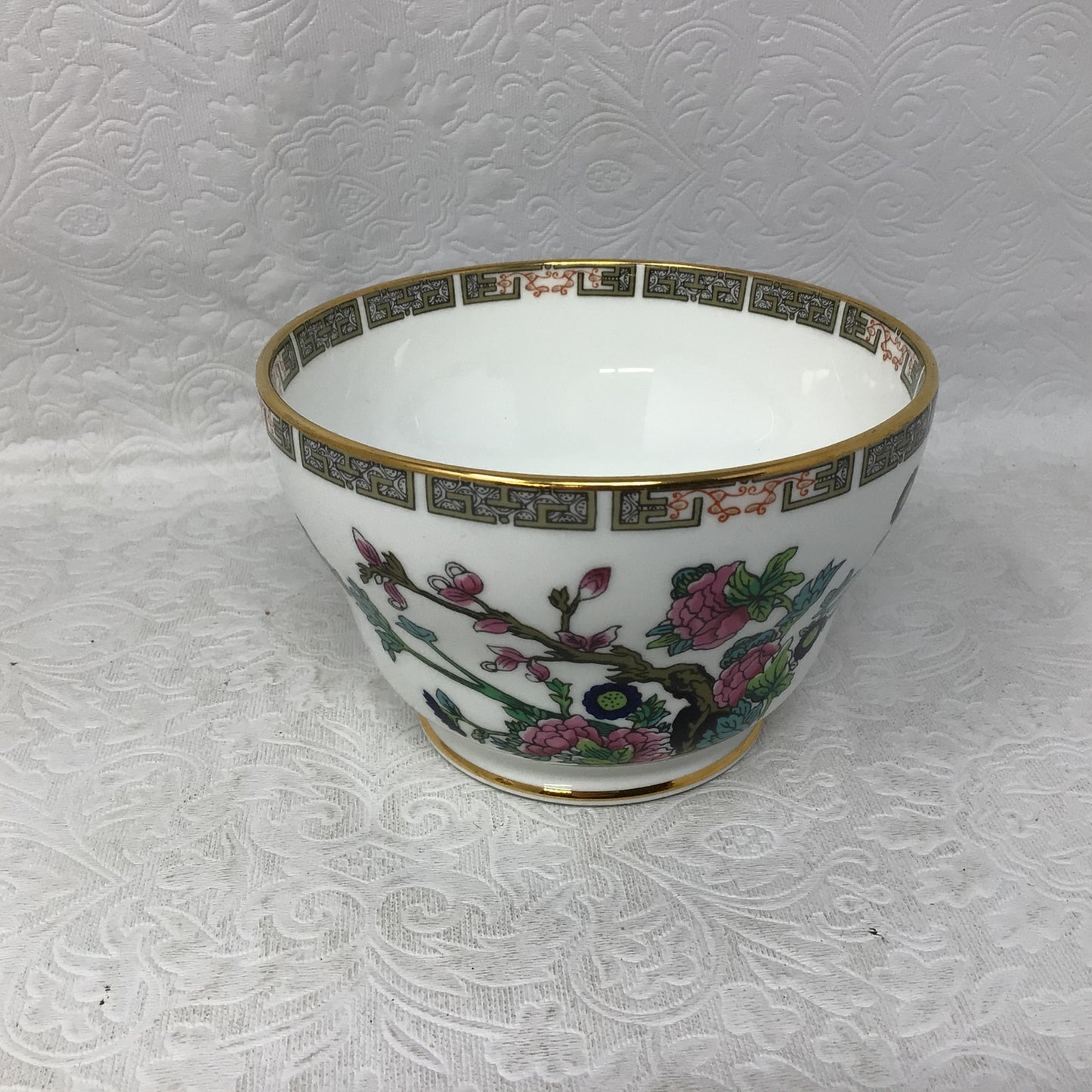 Vintage Indian Tree Design Creamer and Sugar Dish