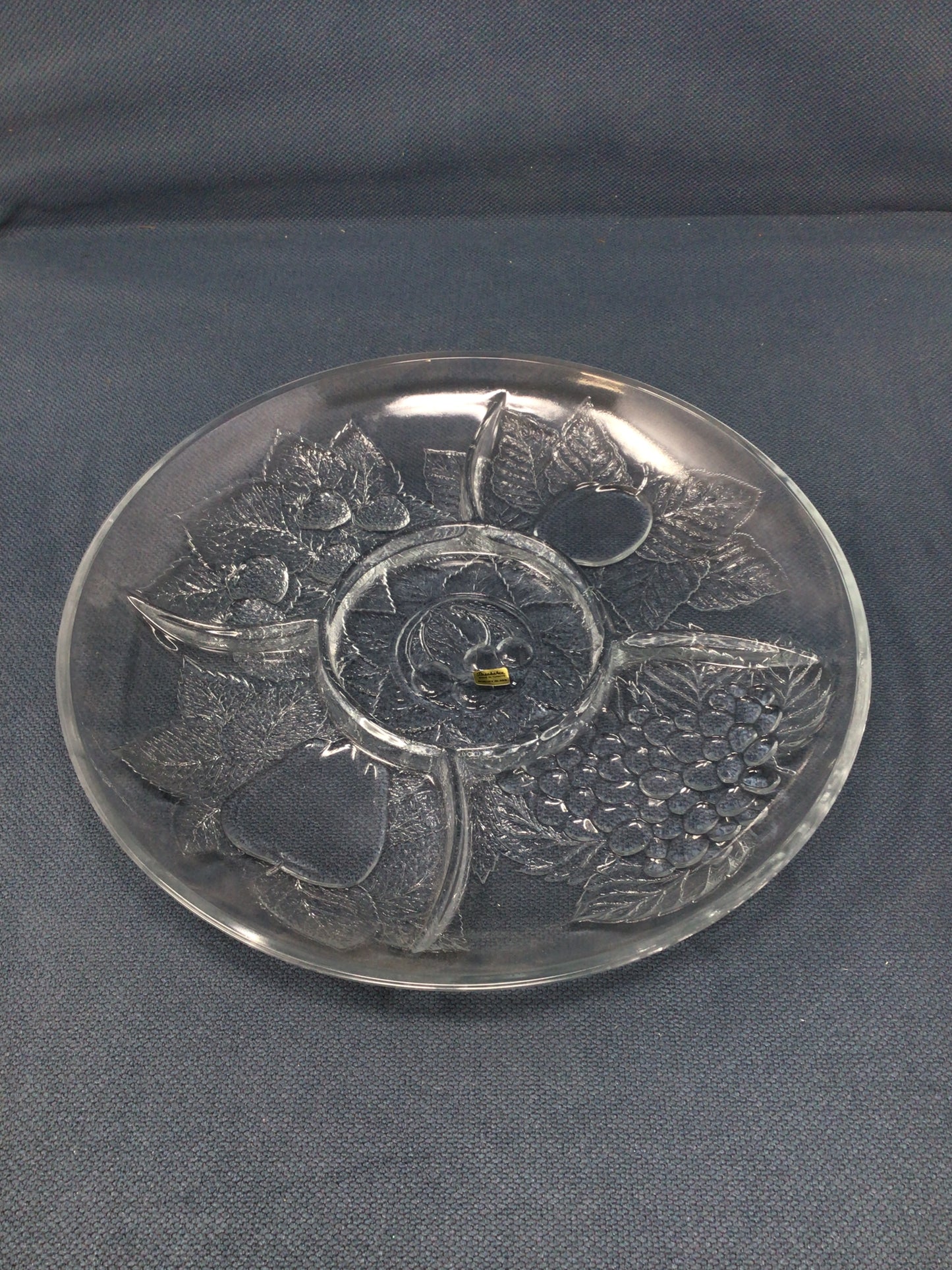 Vintage Savoir Vivre Crystal Dip Platter