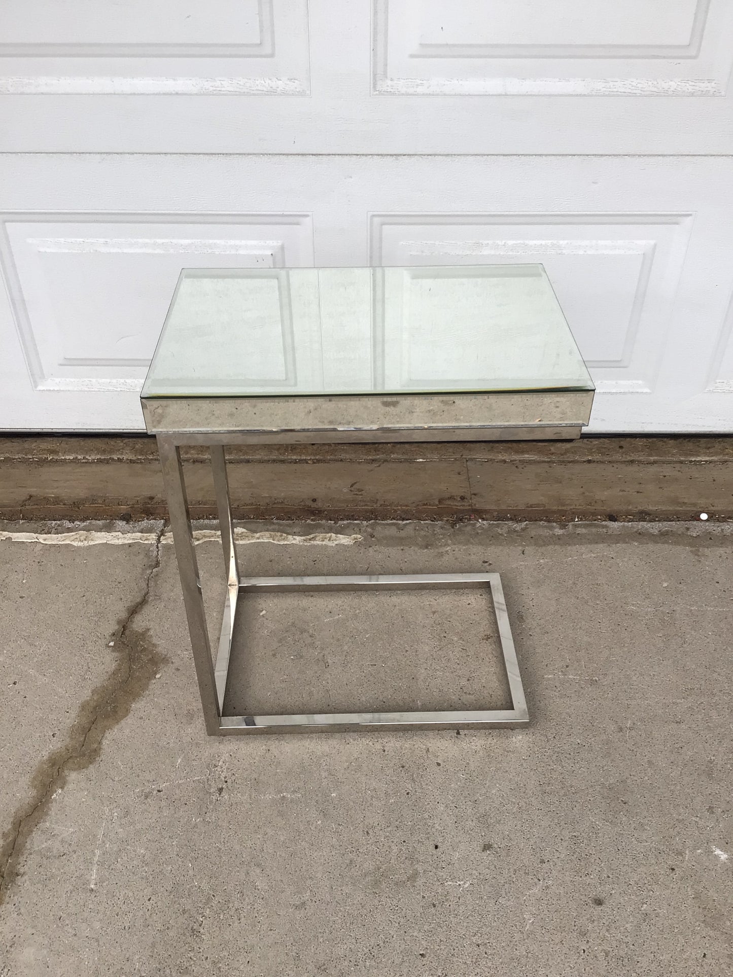 Mirrored End Table