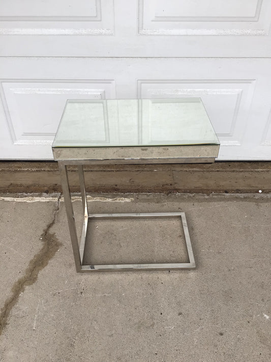 Mirrored End Table
