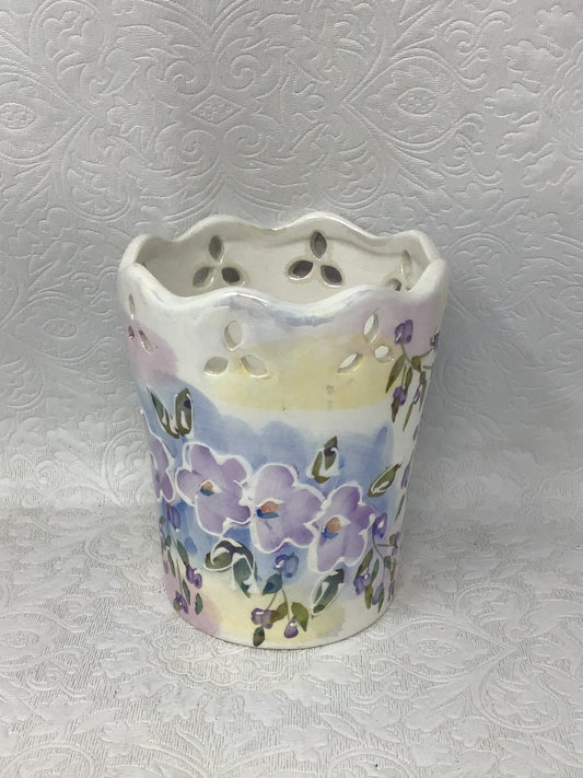 Purple Floral Small Vase