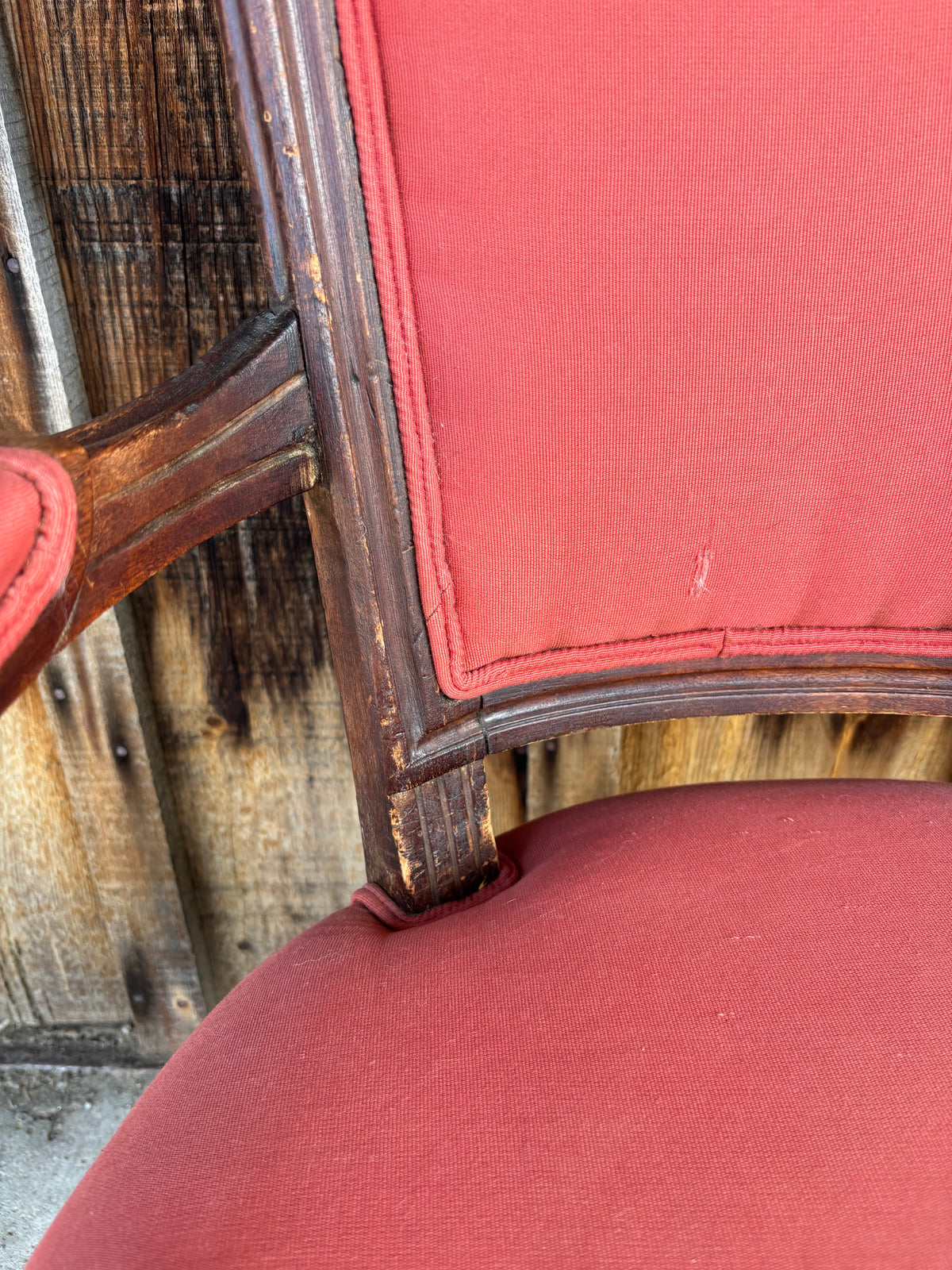 Vintage Pink Upholstered Armchair