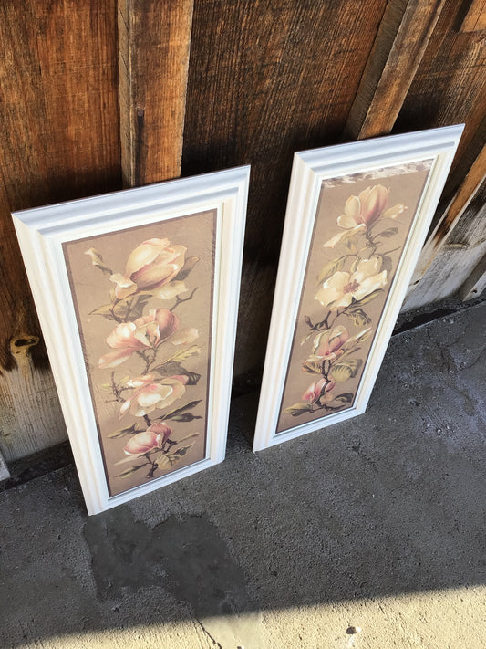 Set of 2 Framed Magnolia Art Pieces