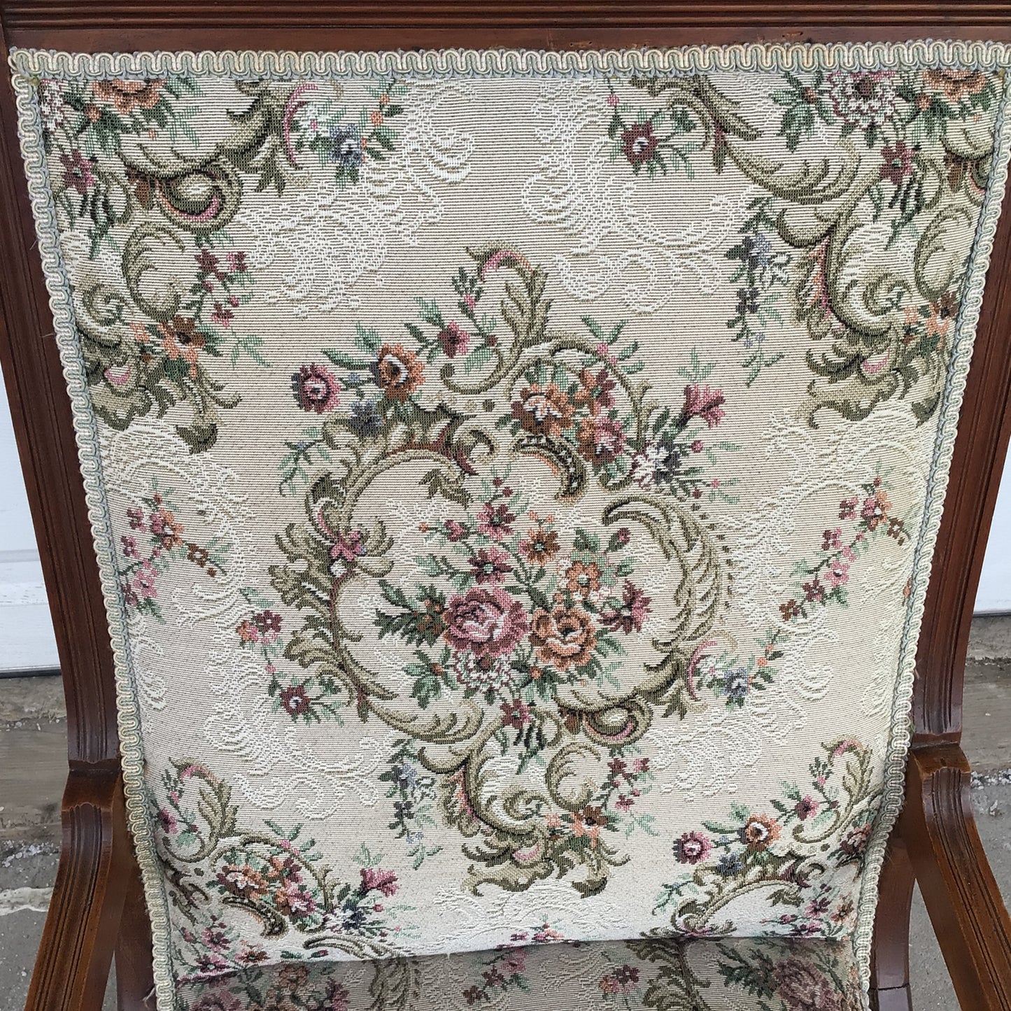 Vintage Floral Cushioned Wooden Rocking Chair