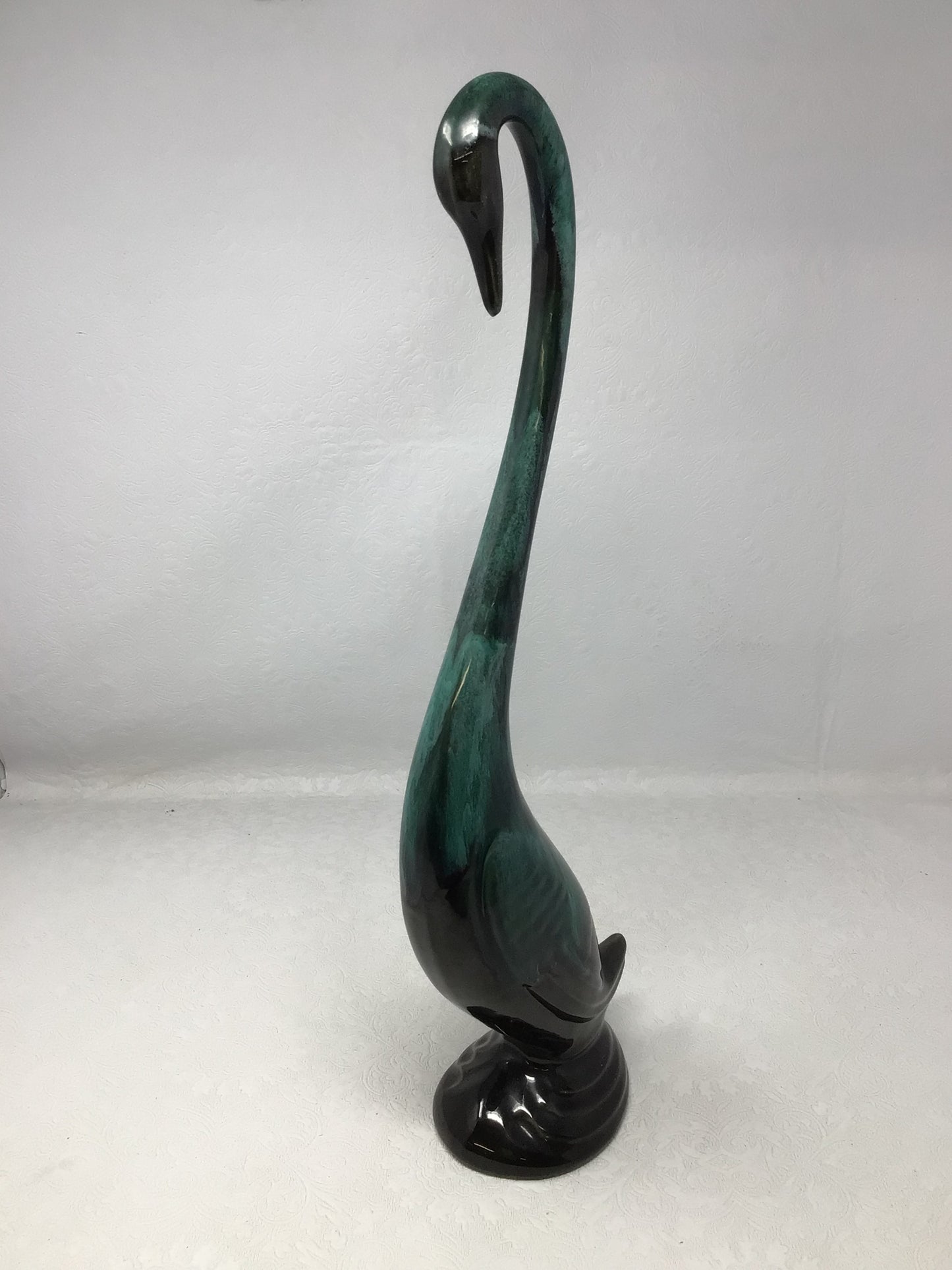 Vintage Blue Mountain Style Pottery Swan Figurine