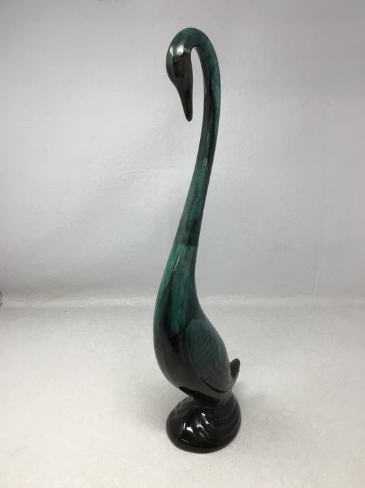 Vintage Blue Mountain Style Pottery Swan Figurine