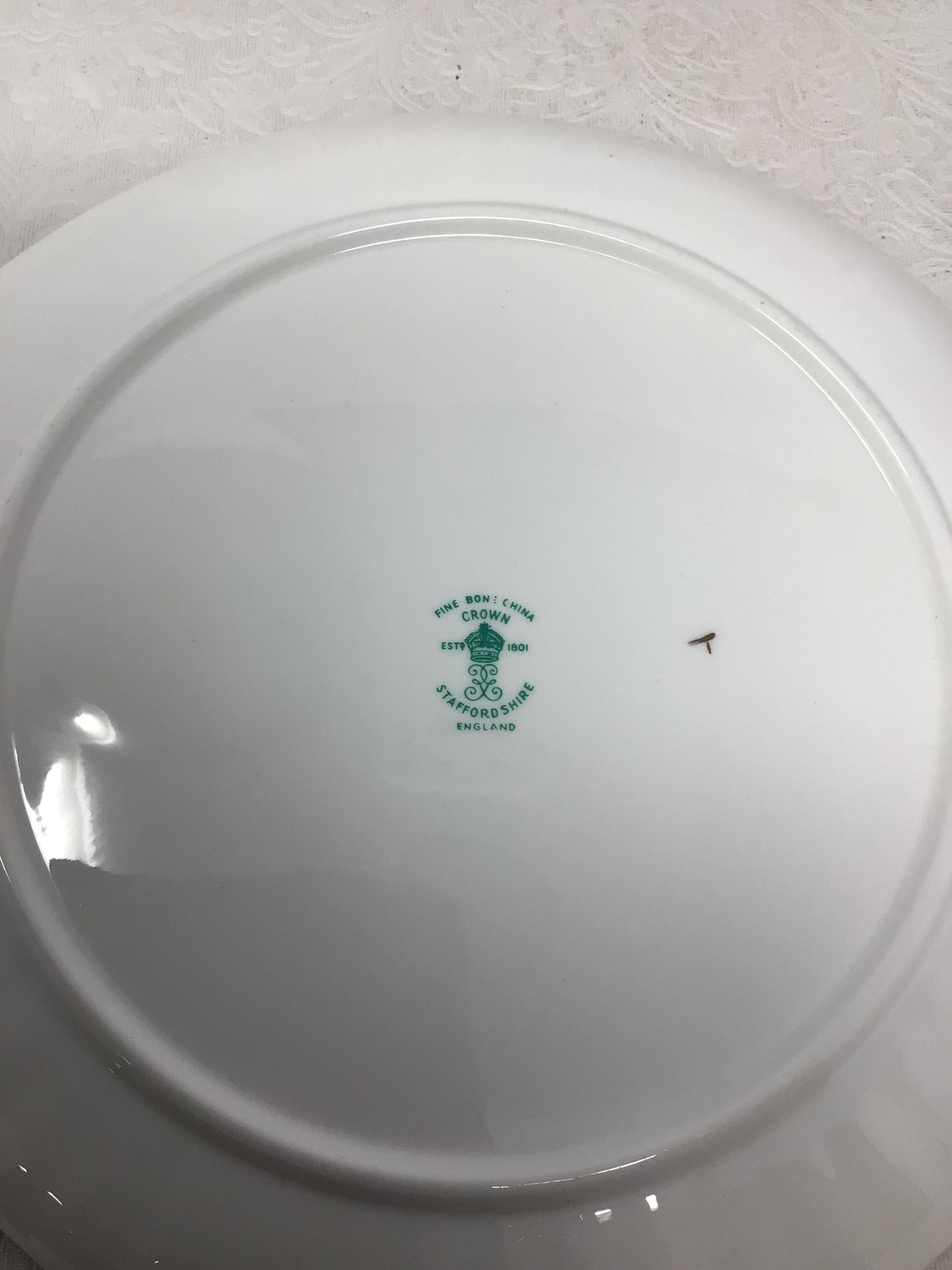 Staffordshire Gold-Rimmed Platters, Set of 6