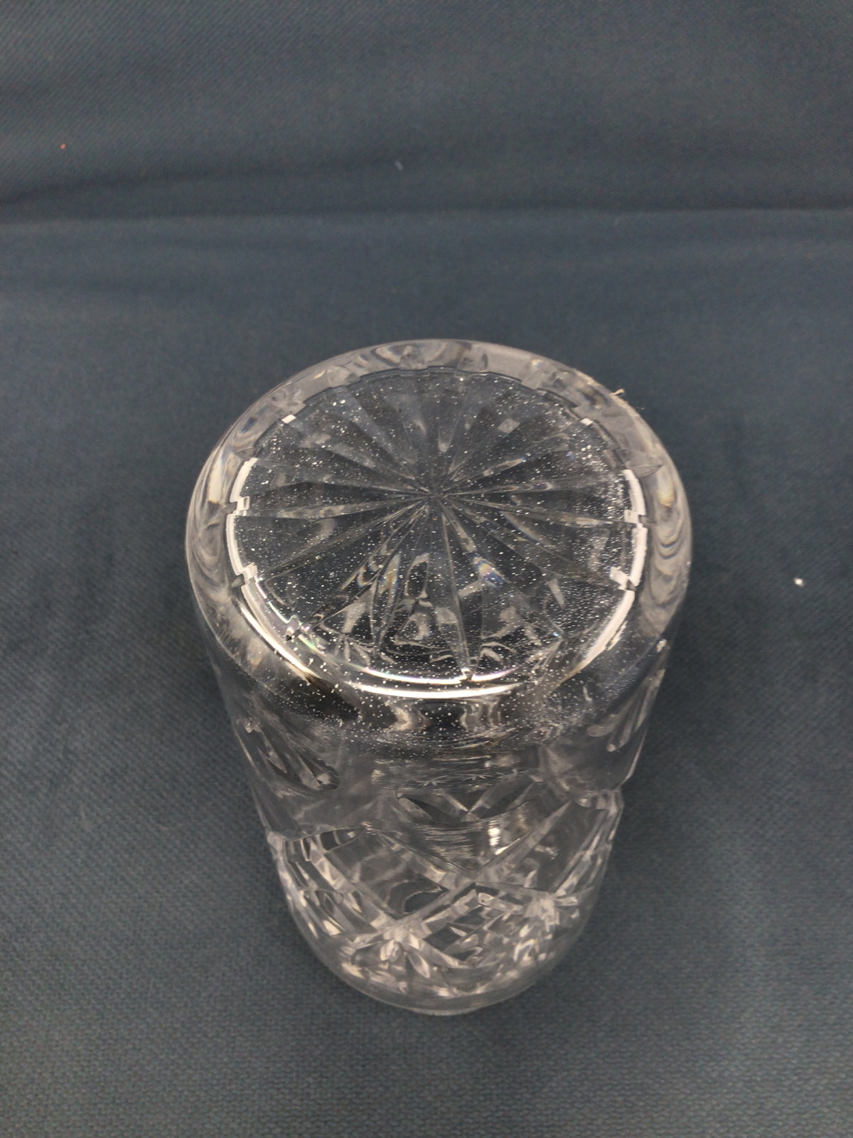 Cut Crystal Decanter with Hexagon Orb Lid