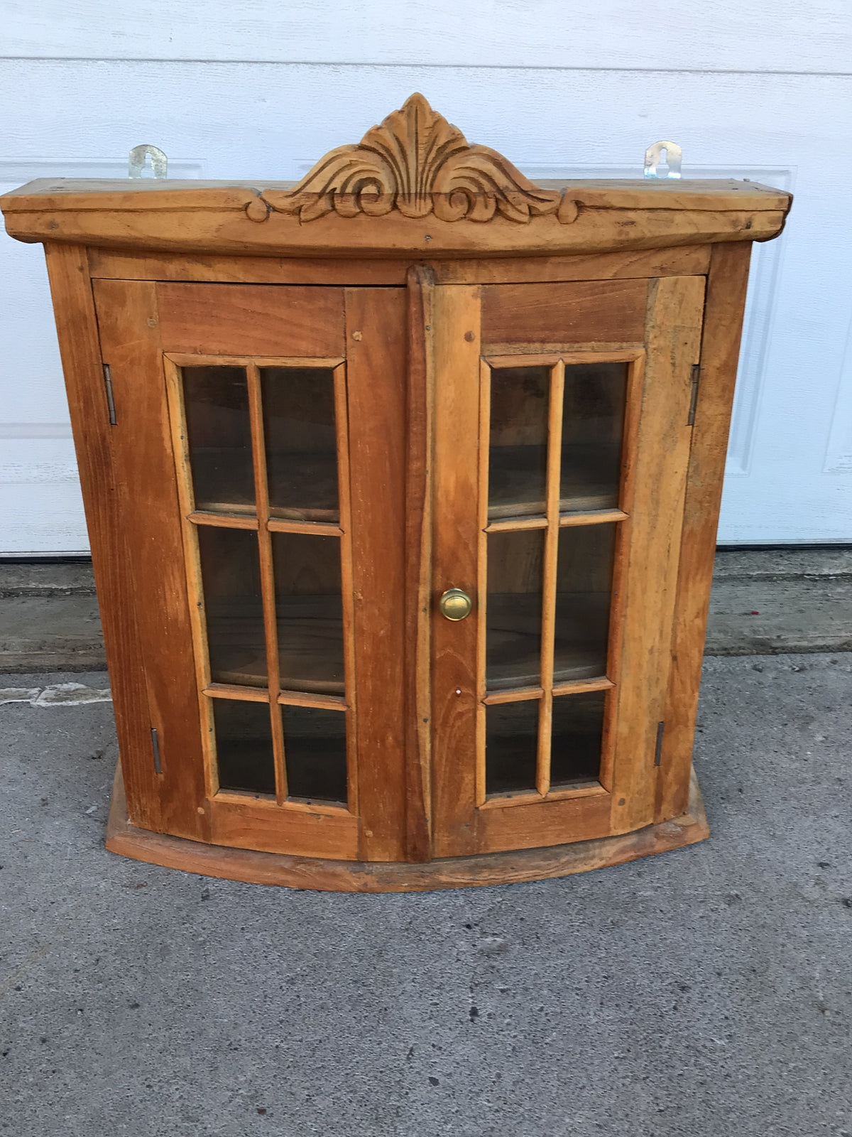 Vintage Wall Mounted Small Wood Cabinet