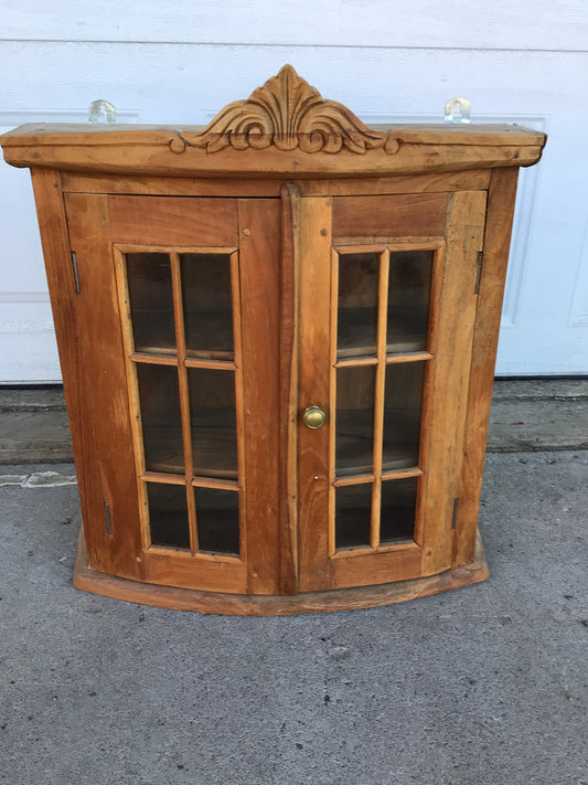 Vintage Wall Mounted Small Wood Cabinet