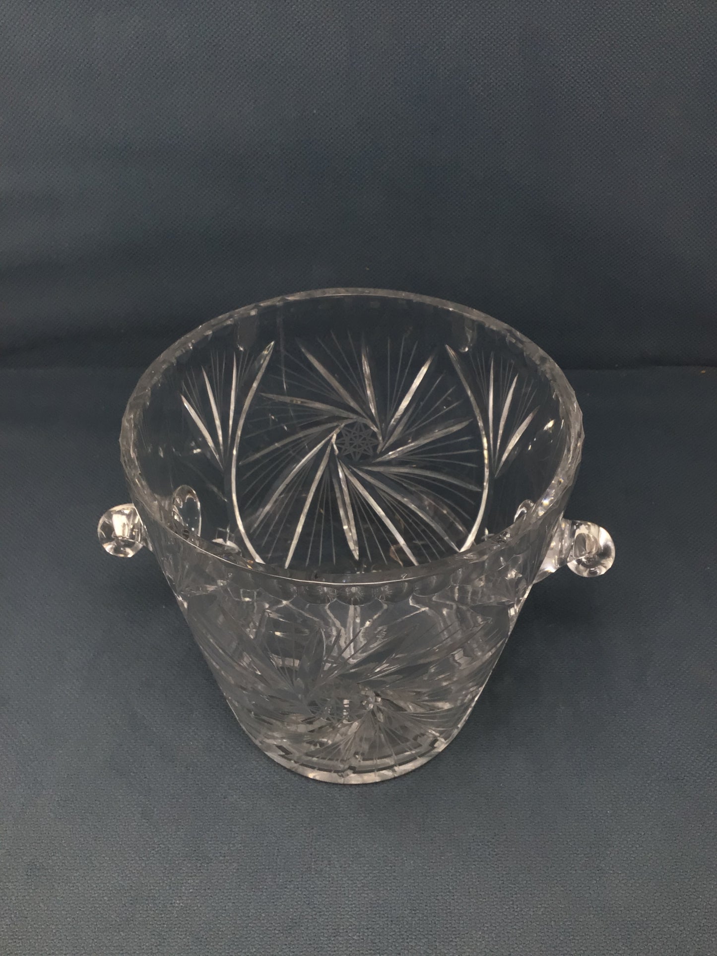Vintage Cut Crystal Ice Bucket