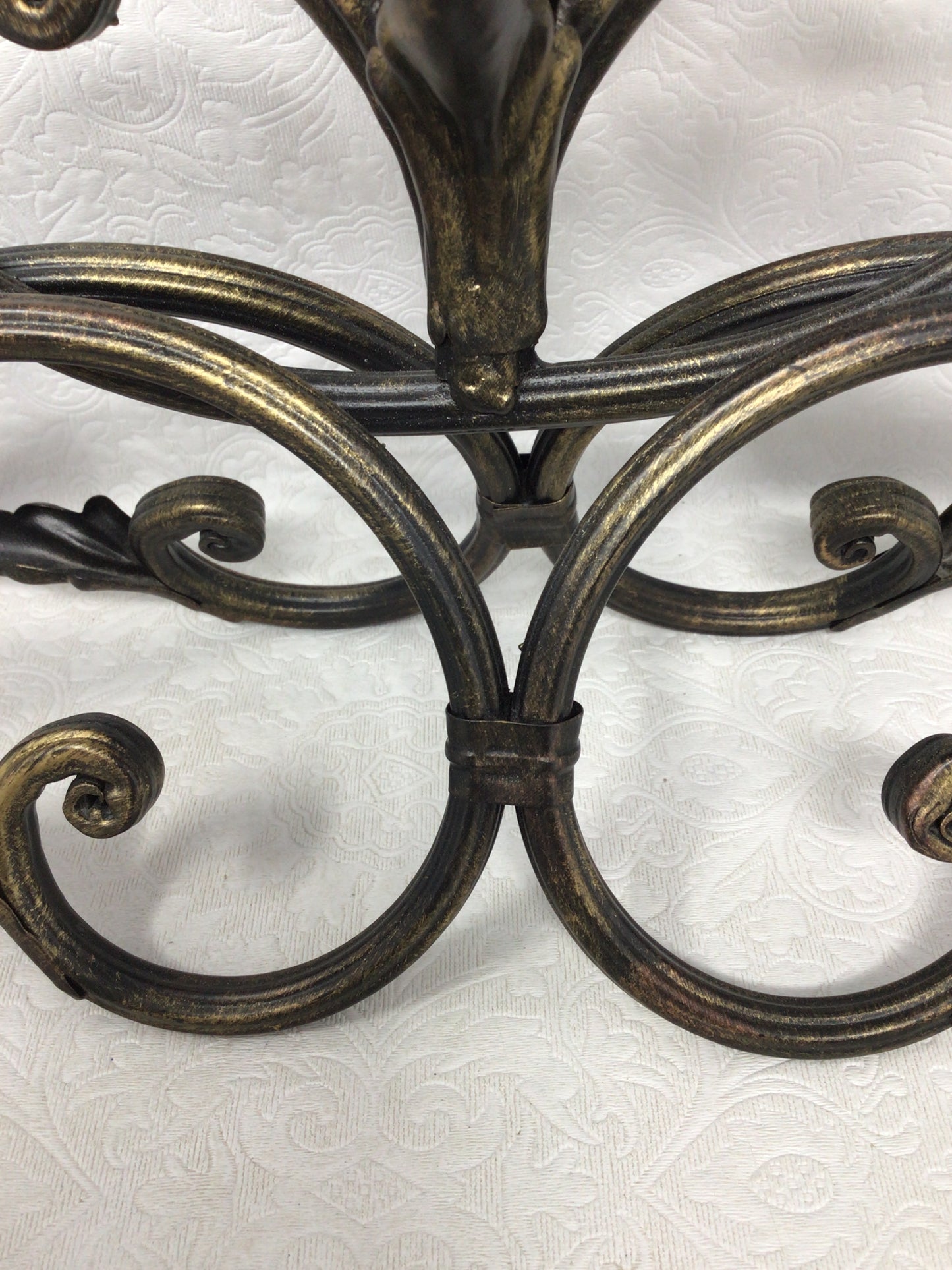 Triple Leaf Wrought Iron Candle Holder