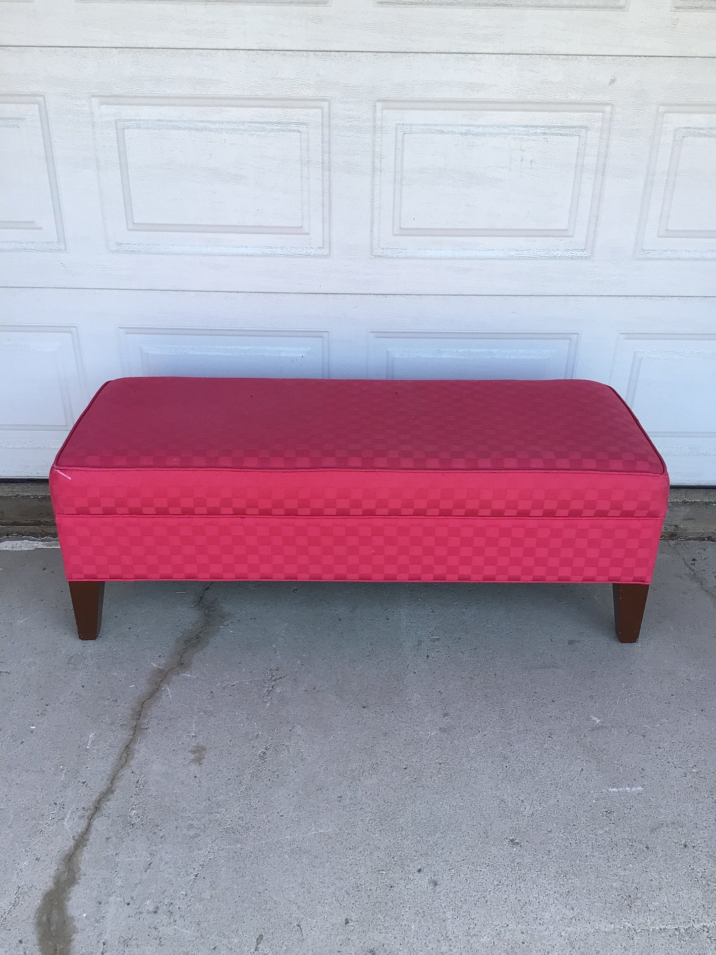 Pink Checkered Bench