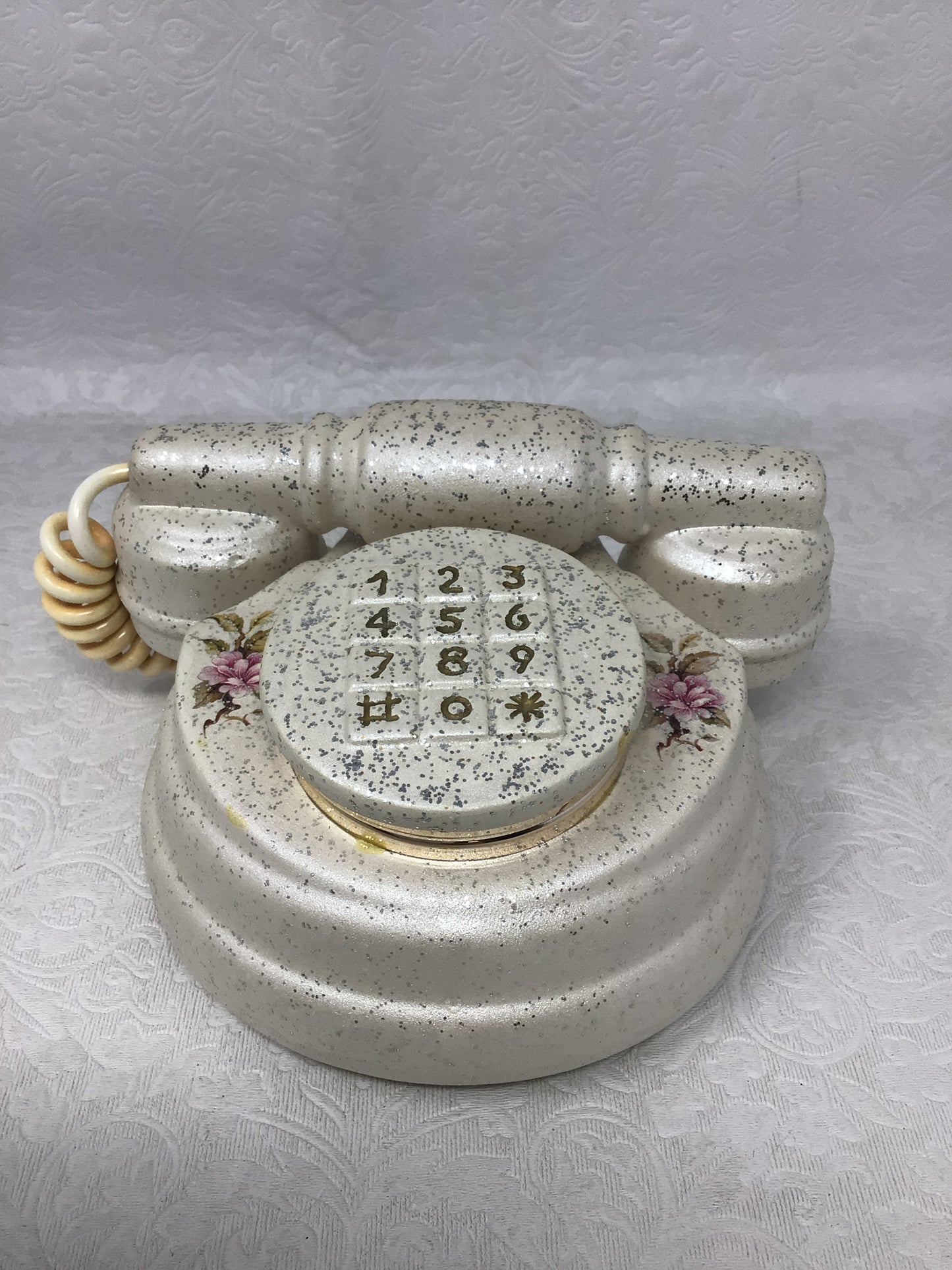 Vintage Porcelain Phone Trinket Box