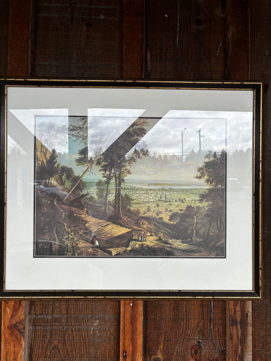 Print Of View of Hamilton, 1853 by Robert Whale In Frame