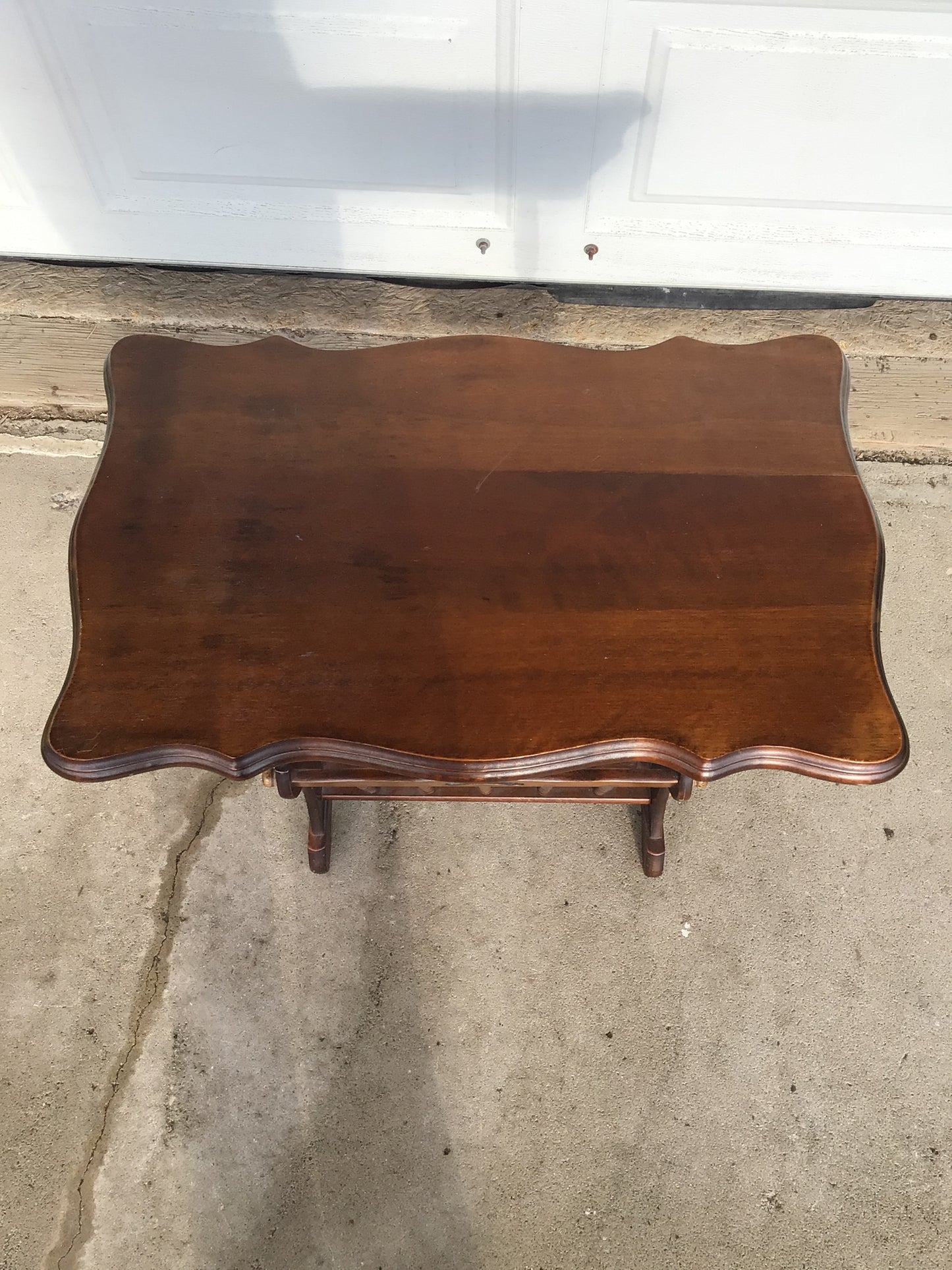 Vintage Wooden Magazine Rack Side Table